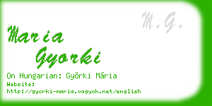 maria gyorki business card