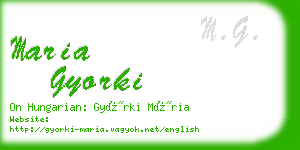 maria gyorki business card